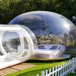 Maison bulle gonflable transparente en PVC pour le camping en extérieur, type 'Shopping mall drainage punch-in', épaissie - Product Image 5