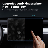 Protection d'écran en verre trempé HD 9H Premium, compatible GPS 3D Radiant, finition mate pour Tesla Model X S 3 Y avec cadre central
