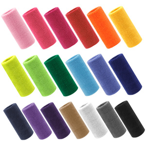 Aolikes 0230-15cm Athletic Terry Cloth Wrist Bands for Basketball Tennis Football Baseball Custom Logo Sweatbands Wrist Brace