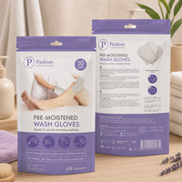 Private label staande pouch met professionele branding voor washandjes, voor groeiende consumentenproductbedrijven, hersluitbaar.