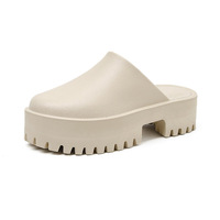 Chaussures en gros directement de l'usine, plateforme extérieure, pantoufles antidérapantes pour femme, pantoufles Baotou, pantoufles de plage design