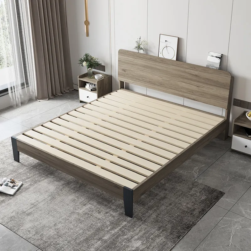 Moderno lusso camera da letto mobili in legno massello comodo letto in legno legno imbottito letti camera da letto Set mobili