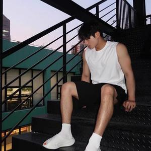 Camisetas sin mangas deportivas de algodón 100% para hombre, chalecos de peso para fitness y running, tejido sólido. - Product Image 1