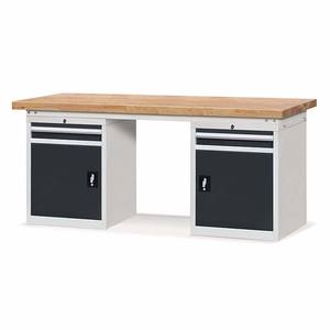 Table de travail d'établi multifonctionnelle en chêne <span class=keywords><strong>massif</strong></span> en option pour garage d'atelier Excellence fonctionnelle E221431-12 - Product Image 1