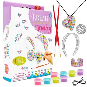 Wholesale DIY Craft Jewelry Bracelet Headband Making Kit Paint Suncatcher Kits Toys Set For Girls