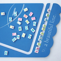 Tuiles de Mahjong en Acrylique de Luxe Senyao Z95 - Résistantes à l'Eau, Écologiques, Motifs Floraux Codés par Couleurs, Design Moderne pour le Divertissement à Domicile
