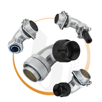 Connecteur de câblage circulaire WEIPU pour aviation, 2, 4 ou 7 broches, à montage frontal, IP40, 10A, en cuivre plaqué or