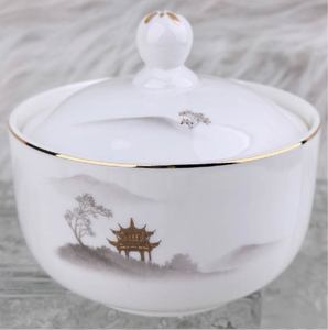 Juego de Vajilla Redonda de Cerámica de 60 Piezas con Bordes Dorados, Precio al por Mayor para Oriente Medio, Cerámica de Porcelana Fina - Product Image 4