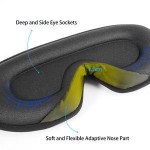 หน้ากากปิดตาสำหรับนอนหลับ 3 มิติ ผ้าซาตินเนื้อผ้าฝ้ายนุ่มพิเศษ สายรัดปรับได้ ไม่กดทับ ดีไซน์โค้งตามรูปหน้า สำหรับการนอนพักผ่อนและการทำสมาธิ - Product Image 5