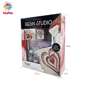 Kit de moulage en résine époxy avec moules en bois et silicone, pigments et paillettes pour la création de porte-clés, la décoration intérieure et les cadeaux - Ensemble de démarrage pour débutants - Product Image 3
