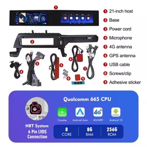 Navihua 21" Dual Screen for BMW 5 Series F10 2011-2017 CIC NBT Android <b>Auto</b> Car Radio Carplay Stereo Multimedia Entertainment - Product Image 6