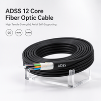 Kabel Serat Optik Luar Ruangan ADSS 12 Inti Tegangan Tinggi G652D Kabel Drop Udara untuk Sistem Tautan Substasi.