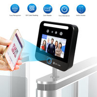 Código QR NFC Tarjeta de 13.56MHz Reconocimiento Facial Dinámico con IA Software en la Nube Control de Asistencia por WiFi con Batería de Respaldo