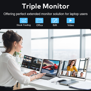 Moniteur portable triple écran 2,5K 16 pouces, très demandé, pour ordinateur portable à double écran de 12 à 18,5 pouces, extension d'écran, moniteur de jeu - Product Image 4
