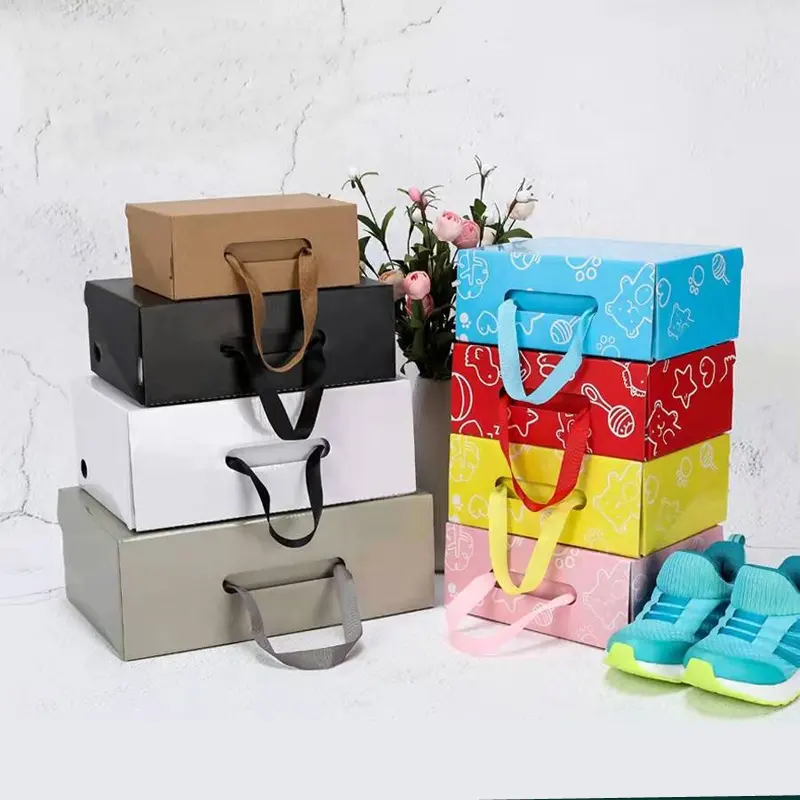 Großhandel Luxus Wellpappe Mailer Sneaker Kinder Erwachsenen Schuhkarton falten benutzer definierte Schuhkarton