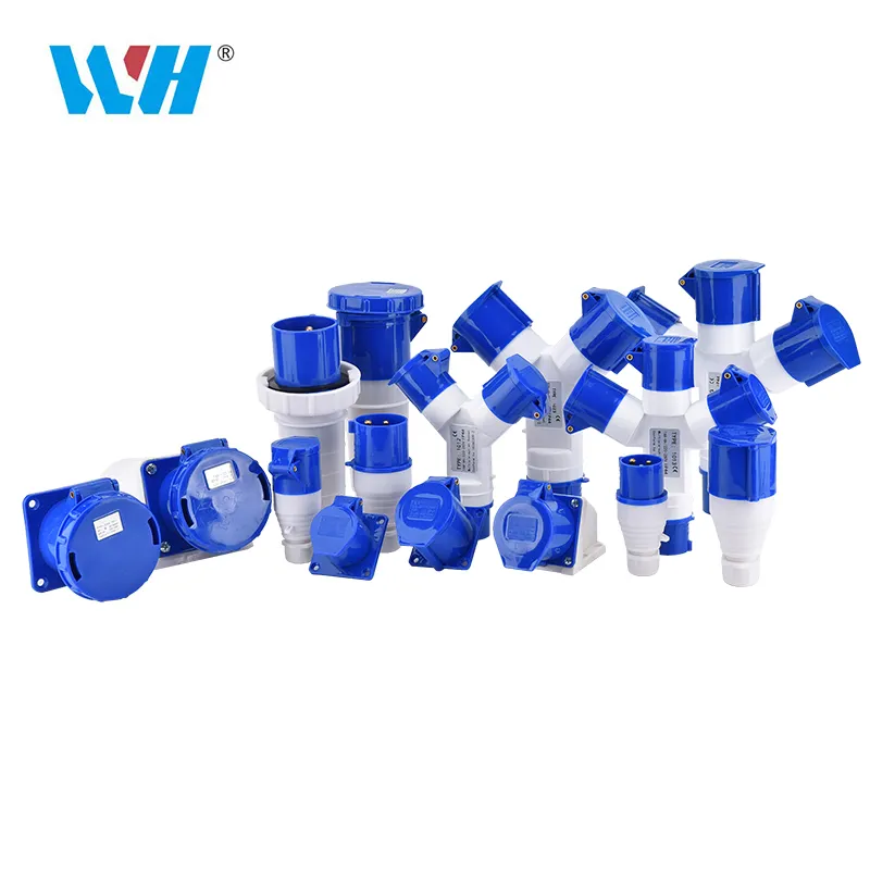 Industrial Plug Socket Connector Pin 3p 3pin 4pin 5pin 3 4 5 Pins Male Female Surface Mount Waterproof Screw IP44 IP67 Assembly