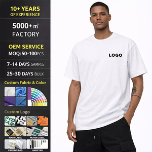 2025 stampa Logo personalizzata Tshirt uomo <span class=keywords><strong>vestiti</strong></span> maglietta nera girocollo 100% cotone bianco manica corta tinta unita da uomo - Product Image 3