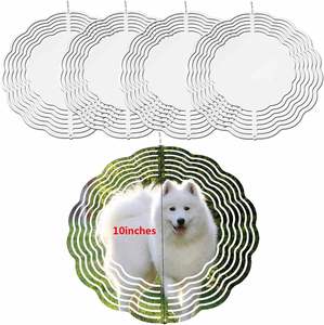 Tourniquet à vent de sublimation 10 pouces vierge double face en aluminium pour jardin, supports vierges pour tourniquets à vent de sublimation 10 pouces - Product Image 1