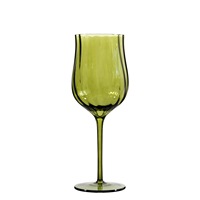 Verre à vin soufflé à la main, pied haut, épaissi, style vintage moderne, gobelet de bar 200 ml, vert simple