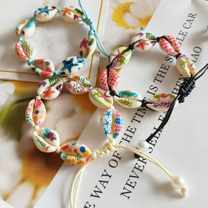 Wholesale Spring Chic Women's Natural <b>White</b> Shells Braided Waterproof Beach Seashell <b>Bracelets</b> Gift - Product Image 4