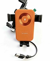 Typ-C Auto-Lüftungshalterung Magnetisches Kabelloses Ladegerät Telefonständer 15W Kabelloses Laden Halterung mit 2-in-1 Einziehbarem Kabel