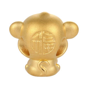 2025 cultura del zodiaco estilo lindo 24K oro micro-duro oro puro mono forma pulsera con cuentas joyería de oro de lujo - Product Image 3