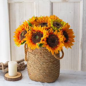 Bouquet de tournesols artificiels en soie West Lake Butterfly, 30cm-100cm, pour décorations de mariage et de maison - Product Image 1