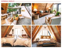 Maison de vie triangulaire bon marché Hôtel Guesthouse de luxe Villa modulaire préfabriquée Maison triangulaire à ossature