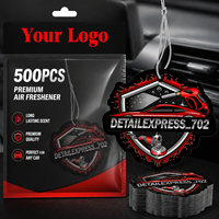 Diffuseur de parfum de voiture de luxe personnalisé avec logo, en papier coton, pour suspension dans la voiture