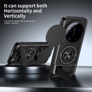 Funda Protectora para Teléfono con Anillo de Armadura de PC+TPU, Ventana Deslizante para Proteger la Lente de la Cámara, para Camon 50 <span class=keywords><strong>PRO</strong></span> Smart 20 <span class=keywords><strong>4G</strong></span> Hot 70 Note 60 <span class=keywords><strong>Pro</strong></span>, Soporte Magnético - Product Image 1