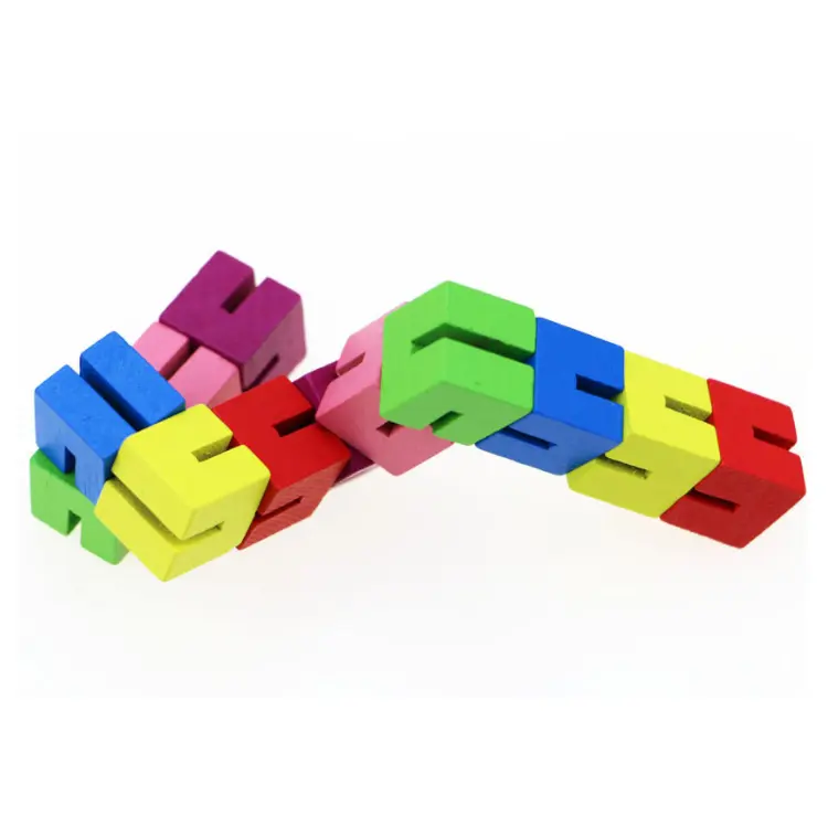 Mini small cube string wooden building blocks children's educational toys new baby toys