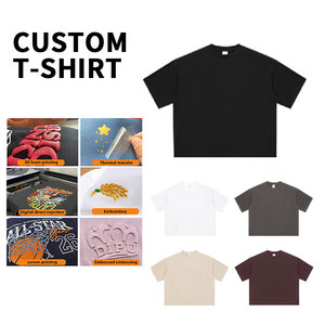 Boxy Fit Custom Logo 230g Cotton <b>Tshirt</b> T-Shirts T Shirt Heavyweight High Quality Mens Versatile Solid Streetwear Tee - Product Image 1