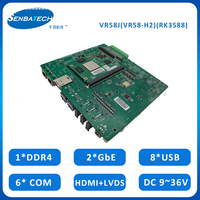 Placa Android VR58J () RK3588 con placa base ARM de tarjeta SIM COM DDR4 LVDS 6 De 1 + 2, 2 + 2