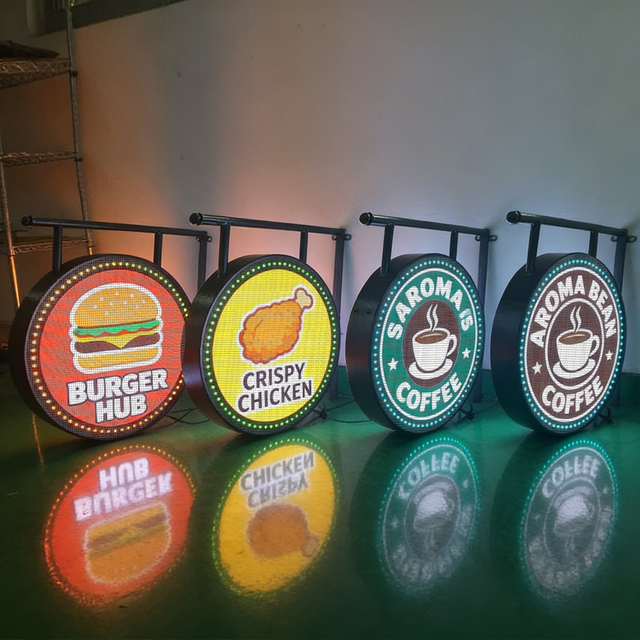 Outdoor LED Display Screen Circular Advertising Screen 50CM P2.5 Enterprise Brand Logo Store Sign Screen