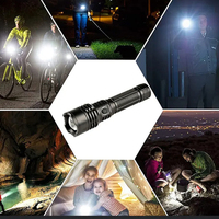 Lampes d'extérieur 1000 Lumen Lampe torche LED Lampe de poche longue portée Zoom puissant Lampe torche Forte lumière Lampe de poche étanche à la pluie