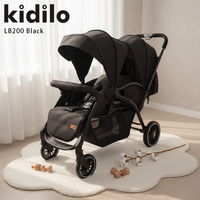 Kidilo LB200 Poussette double pour bébés Landau pour jumeaux Poussette deux places pour enfants Vente en gros d'usine