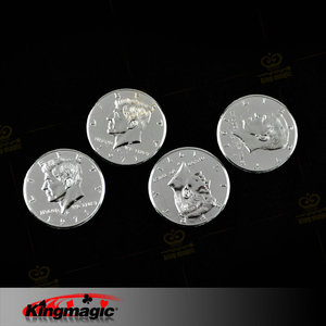 Moneda de doble cara G1292, versión estadounidense, accesorio de magia de monedas para trucos de cerca King Magic, fabricante mayorista de monedas mágicas - Product Image 2