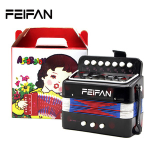 Acordeón Infantil de 7 Teclas Flying Fan, 18x10x18cm, Instrumento Musical Educativo para Principiantes, Juguete para Práctica y Actuaciones en Escenario - Product Image 2