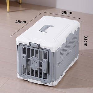 Boîte de <span class=keywords><strong>transport</strong></span> pour <span class=keywords><strong>chien</strong></span> <span class=keywords><strong>pliable</strong></span> en plastique tendance, écologique, capacité de 15 kg - Product Image 6