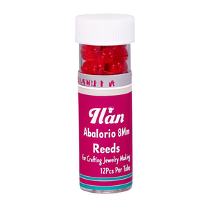 Ilan Abalorio Perline rosse da 8 mm per la creazione di gioielli, 12 pezzi per tubo - Product Image 2