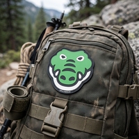 Badge d'extérieur en PVC souple imperméable avec logo personnalisé, imprimé UV, motif crocodile ONE PENFOLDS, pour sac à dos, OEM