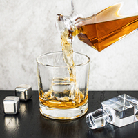 Decantador de Whisky de Cristal Transparente de 850 ml con Logotipo Personalizado, Estilo Clásico, Juego de Bar para el Hogar para Uso Diario