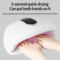 Lampe à ongles UV 130W à double fonction, séchage rapide du gel, capteur infrarouge, écran LCD, 4 minuteurs