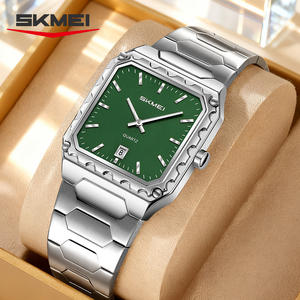 Reloj de Cuarzo para Hombre con Esfera Verde y Logotipo Privado Personalizado OEM, Reloj de Negocios con Calendario Personalizado, Reloj de Regalo al por Mayor - Product Image 1