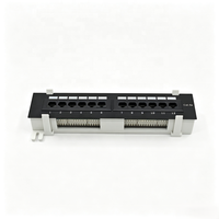 Panneau de brassage réseau Cat6 UTP 12 ports, 10 pouces, pour montage mural et en rack, avec connecteurs RJ45 Keystone, pour système de câblage LAN