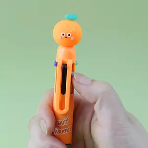 10 Color KUKI Fruit Union roller pen with custom logo ballpoint writing Pens For girl gift pens ballpoint