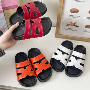 Sandales plates d'été décontractées pour enfants, style simple, plateforme, tongs, bout ouvert, chaussures unisexes - Product Image 2