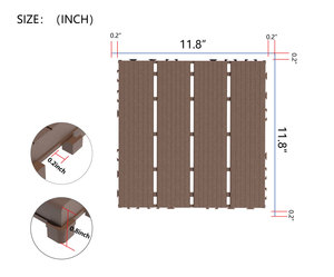 Pavimentadoras de terraza con enclavamiento directo de fábrica, pavimentadoras de plástico de polipropileno DIY, baldosas para <span class=keywords><strong>suelo</strong></span> de patio, jardín, <span class=keywords><strong>piscina</strong></span> - Product Image 6