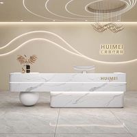 030 Comptoir de Bar Haut de Gamme en Laque Claire pour Hôtels, Réceptions, Salons de Beauté, Boutiques de Vêtements, Boutiques de Mariage et Institutions de Formation