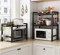 Étagère de rangement rétractable pour cuisine, style tendance, vente chaude, support pour four à micro-ondes domestique, étagère de rangement pour four à micro-ondes